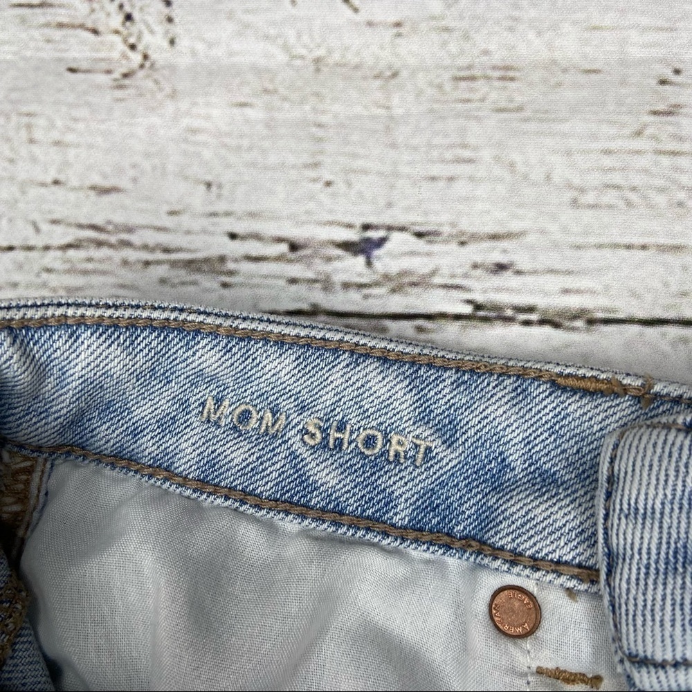 American Eagle Distressed Denim Mom Shorts - Picture 3 of 8